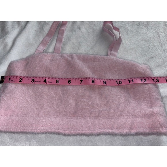 Gymshark Whitney Simmons Pink Fuzzy Crop Top Bralette Women's Small NWOT - Picture 11 of 13